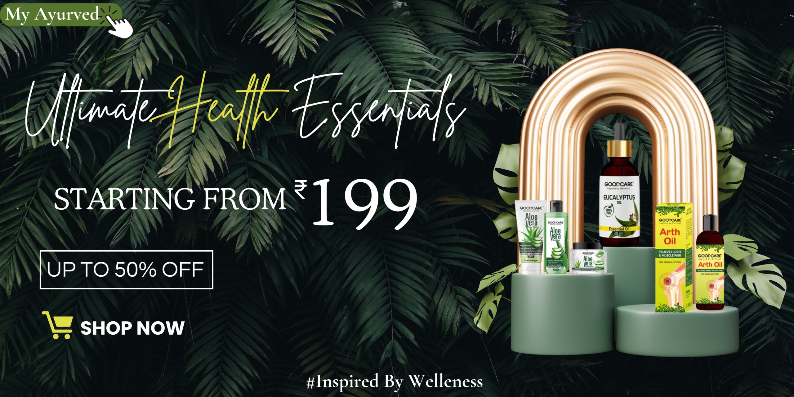 Green Nature Elegant Skincare Banner